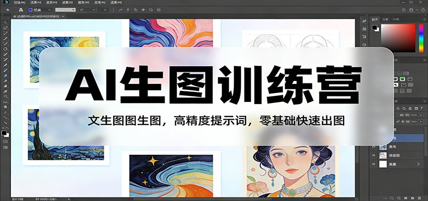AI生图训练营：文生图图生图，高精度提示词，零基础快速出图-藏宝阁