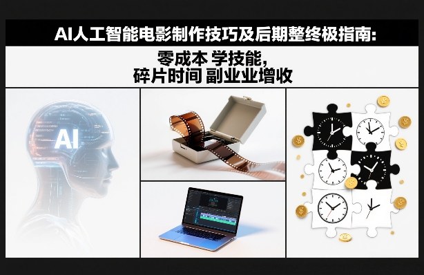 AI人工智能电影制作技巧及后期完整终极指南：零成本学技能，碎片时间副业增收-藏宝阁