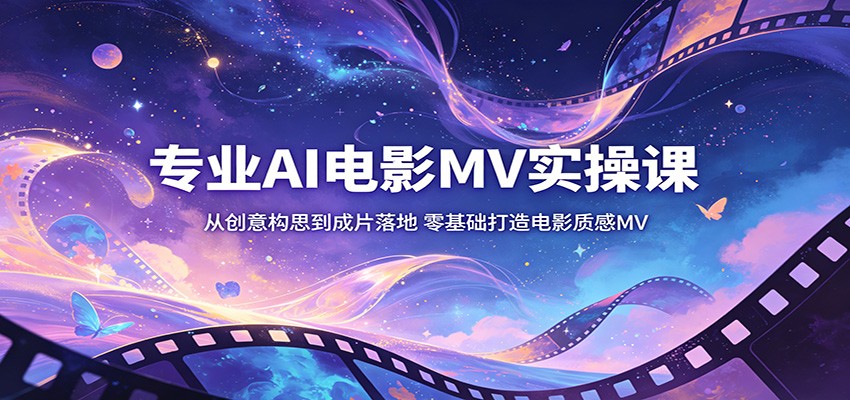 专业AI电影MV实操课：从创意构思到成片落地，零基础打造电影质感MV-藏宝阁