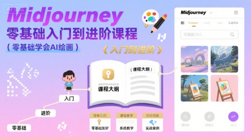 midjourney零基础入门到进阶课程，零基础学会AI绘画-藏宝阁