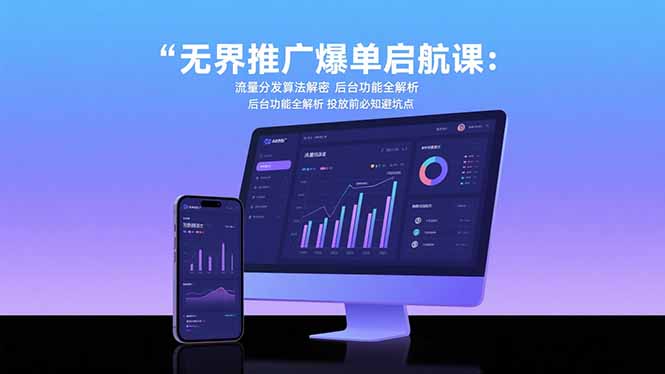 无界推广爆单启航课：流量分发算法解密 后台功能全解析 投放前必知避坑点-藏宝阁