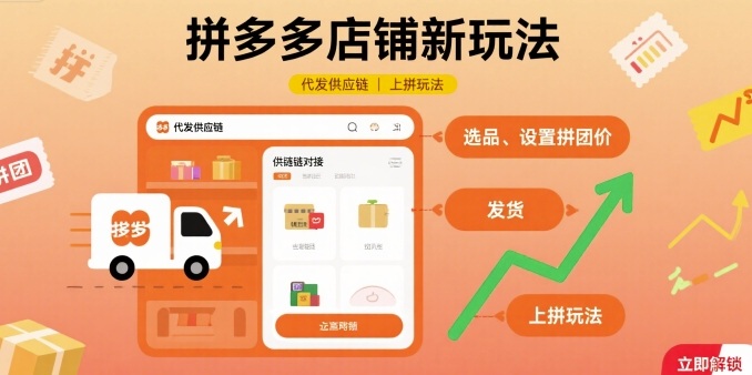 拼多多店铺新玩法，代发供应链上拼玩法-藏宝阁