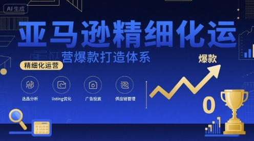 亚马逊精细化运营爆款打造体系，视频课+全套资料文档-藏宝阁