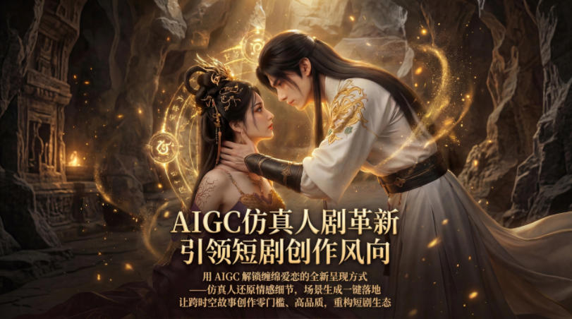 AIGC仿真人《合欢宗》短剧教学，用AIGC解锁缠绵爱恋的全新呈现方式，让跨时空故事创作零门槛、高品质，重构短剧生态-藏宝阁