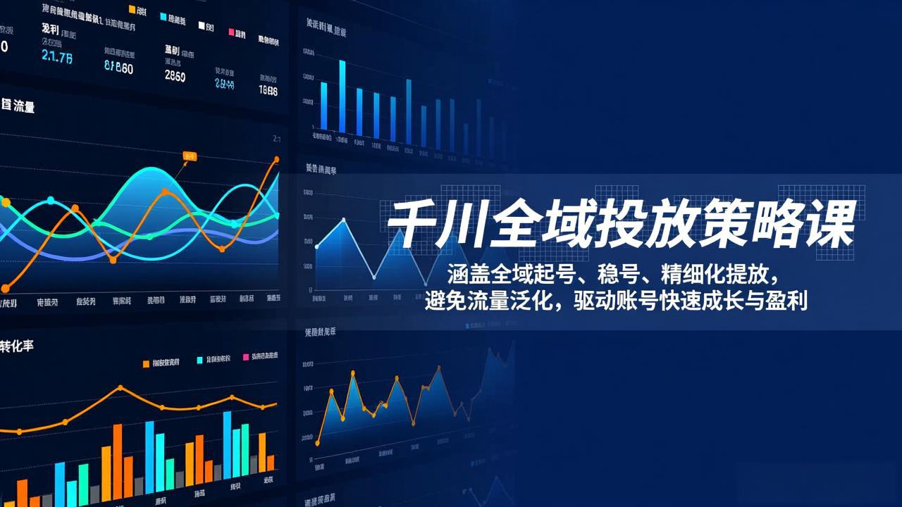 千川全域投放策略课：涵盖全域起号、稳号、精细化投放，避免流量泛化，驱动账号快速成长与盈利-藏宝阁