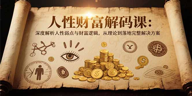 人性财富解码课6.0：深度解析人性弱点与财富逻辑，理论到落地完整解决方案-藏宝阁