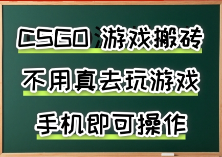 游戏搬砖，手机可做，不用电脑，最快当天见收益3张+，副业创业网创兼职【揭秘】-藏宝阁