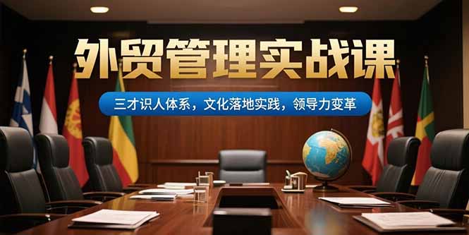 外贸管理实战课，三才识人体系，文化落地实践，领导力变革-藏宝阁