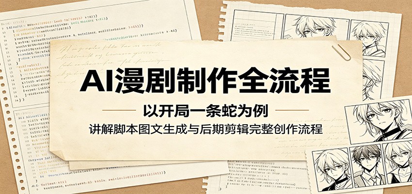 AI漫剧制作全流程：以开局一条蛇为例，讲解脚本图文生成与后期剪辑完整创作流程-藏宝阁