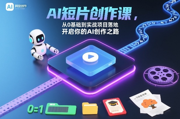 AI短片创作课，从0基础到实战项目落地，开启你的AI创作之路-藏宝阁