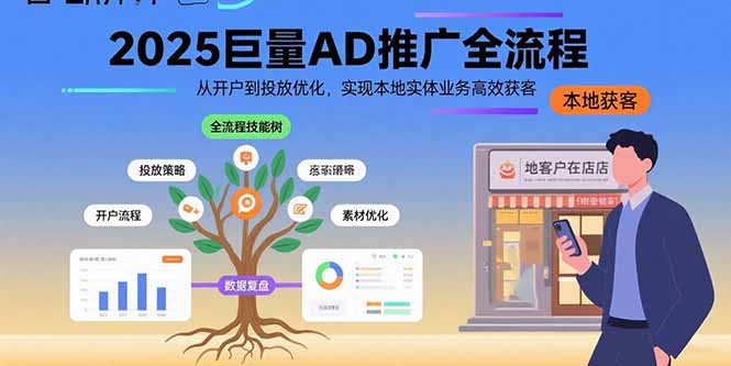 2025巨量AD推广全流程，从开户到投放优化，实现本地实体业务高效获客-藏宝阁