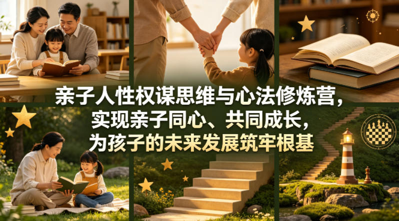 亲子人性权谋思维与心法修炼营，实现亲子同心、共同成长，为孩子的未来发展筑牢根基【音频】-藏宝阁