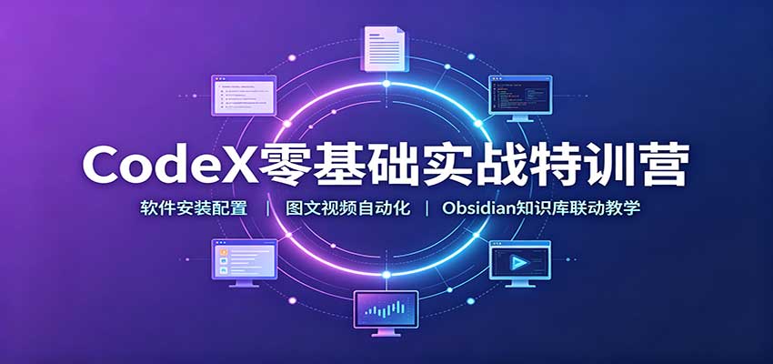 CodeX零基础实战特训营：软件安装配置，图文视频自动化，Obsidian知识库联动教学-藏宝阁
