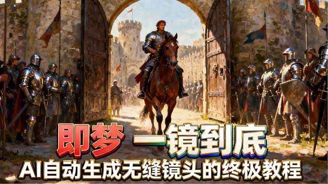 即梦AI一镜到底终极教程，智能补帧+运镜技巧，AI自动生成无缝丝滑长镜头高效出片-藏宝阁