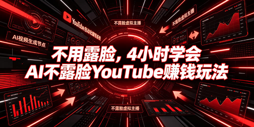 不用露脸，4小时学会AI不露脸YouTube賺钱玩法【原创双语字幕】-藏宝阁