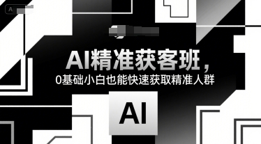 AI精准获客班，0基础小白也能快速获取精准人群-藏宝阁