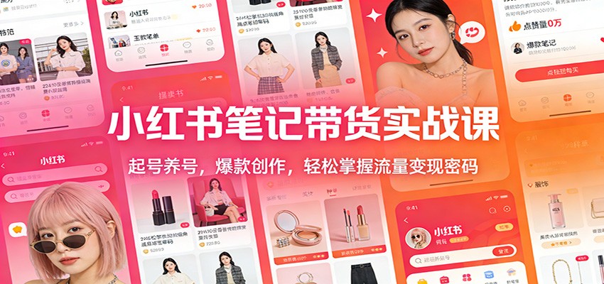 小红书笔记带货实战课：起号养号，爆款创作，轻松掌握流量变现密码-藏宝阁