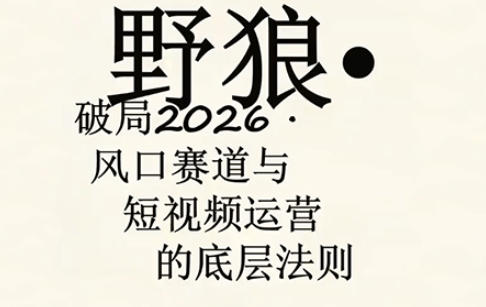 野狼团队·多平台实操运营课，覆盖AI口播、服装、好物、漫剪等热门玩法(更新4月29日)-藏宝阁