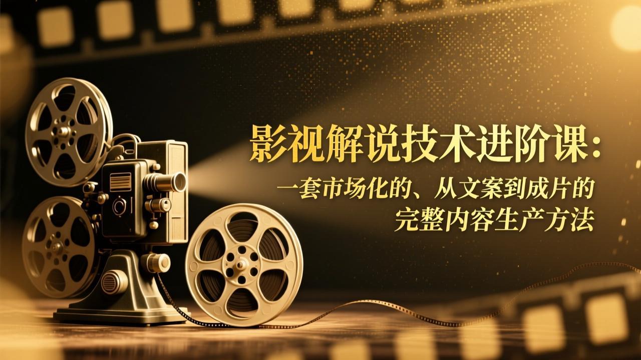 影视解说技术进阶课：一套市场化的、从文案到成片的完整内容生产方法-藏宝阁