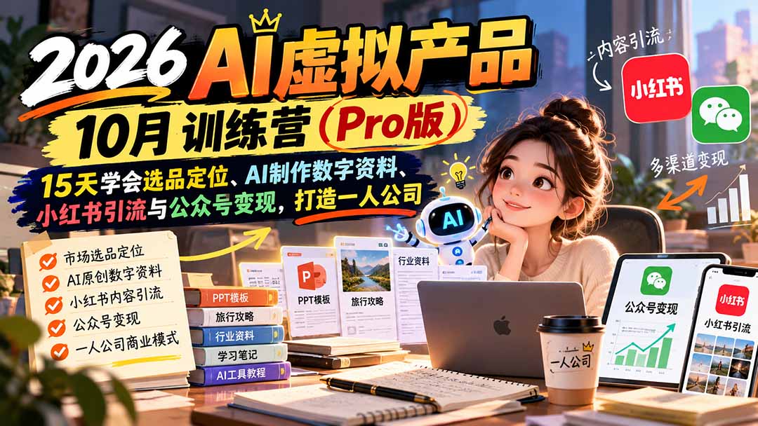 2026AI虚拟产品10月训练营(Pro版-藏宝阁