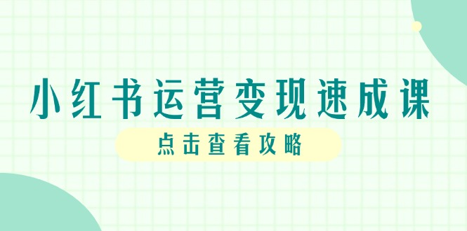 小红书运营变现速成课，账号搭建到暴力起号，个人IP全流程指南-藏宝阁