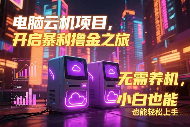 电脑云机项目 暴力撸金玩法，不需要养机 配置没有要求 单机100个窗口一…-藏宝阁