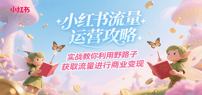 小红书流量运营攻略，实战教你利用野路子获取流量进行商业变现-藏宝阁