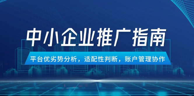 中小企业竞价推广指南，平台优劣势分析，适配性判断，账户管理协作-藏宝阁