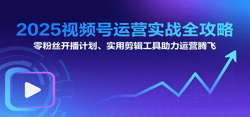 2025视频号运营实战全攻略：零粉丝开播计划、起号到到变现思维逻辑方法-藏宝阁