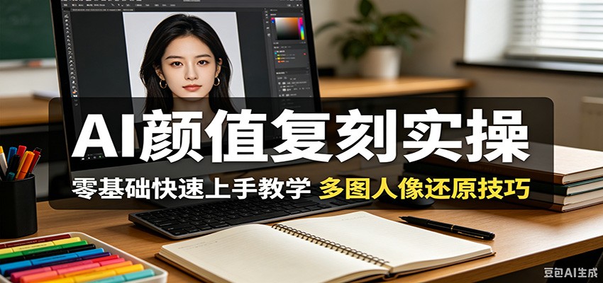 AI颜值复刻实操，零基础快速上手教学，多图人像还原技巧-藏宝阁