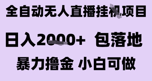 最新全自动抖音无人直播挂G项目，日入2k+ 包落地暴力撸金，小白可做【揭秘】-藏宝阁