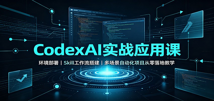 CodexAI实战应用课：环境部署Skill工作流搭建，多场景自动化项目从零落地教学-藏宝阁