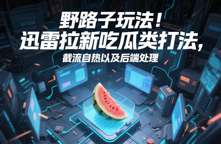 野路子玩法！迅雷拉新吃瓜类打法，截流自热以及后端处理-藏宝阁