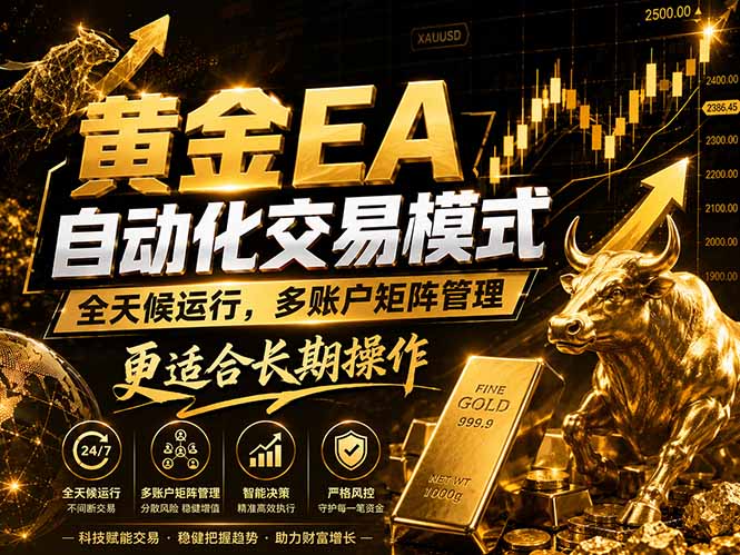 黄金EA量化：多窗口矩阵稳定运行，系统自动执行，收益空间持续放大-藏宝阁