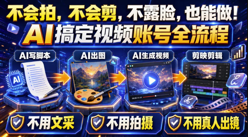 AI短视频起号实战项目，用AI做视频起号，45天涨粉12W，一条广告8.5k，广告接到手软，引流、变现两不误！-藏宝阁