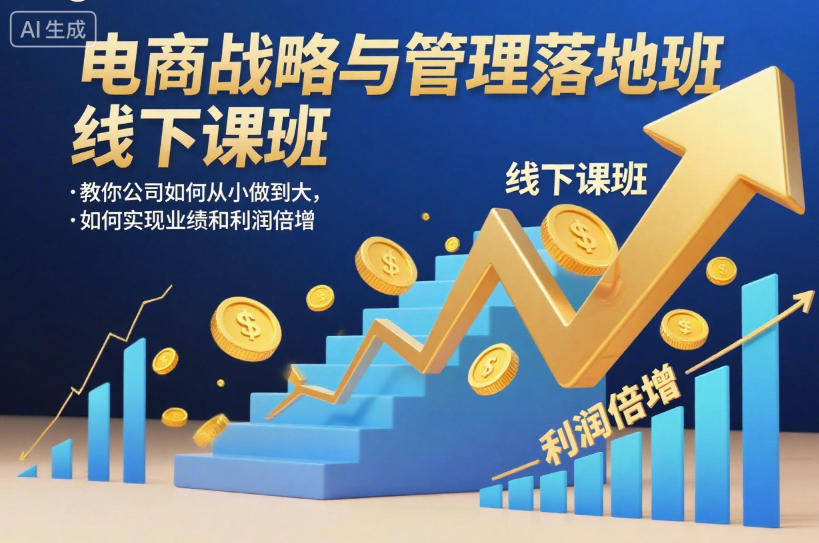 电商战略与管理落地班线下课，教你公司如何从小做到大，如何实现业绩和利润倍增【录音】-藏宝阁