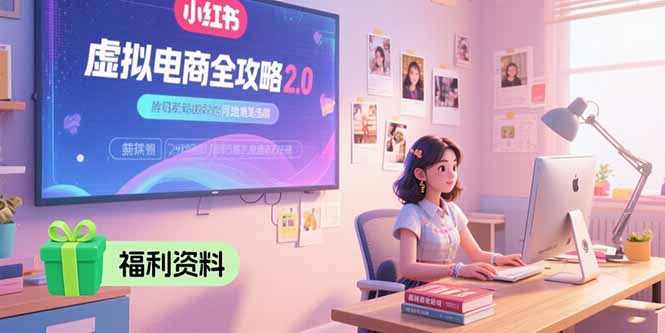 虚拟电商全攻略2.0，开店选品实操流程，账号定位、货源发布、笔记发布技巧-藏宝阁