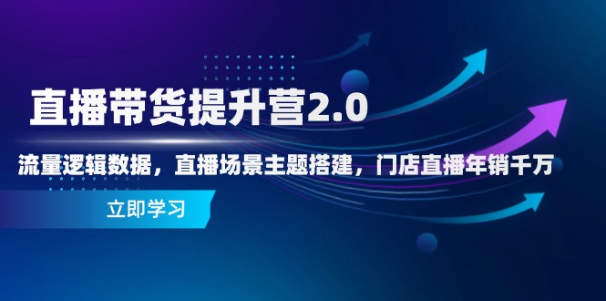 直播带货提升营2.0：流量逻辑数据，直播场景主题搭建，门店直播年销千万-藏宝阁