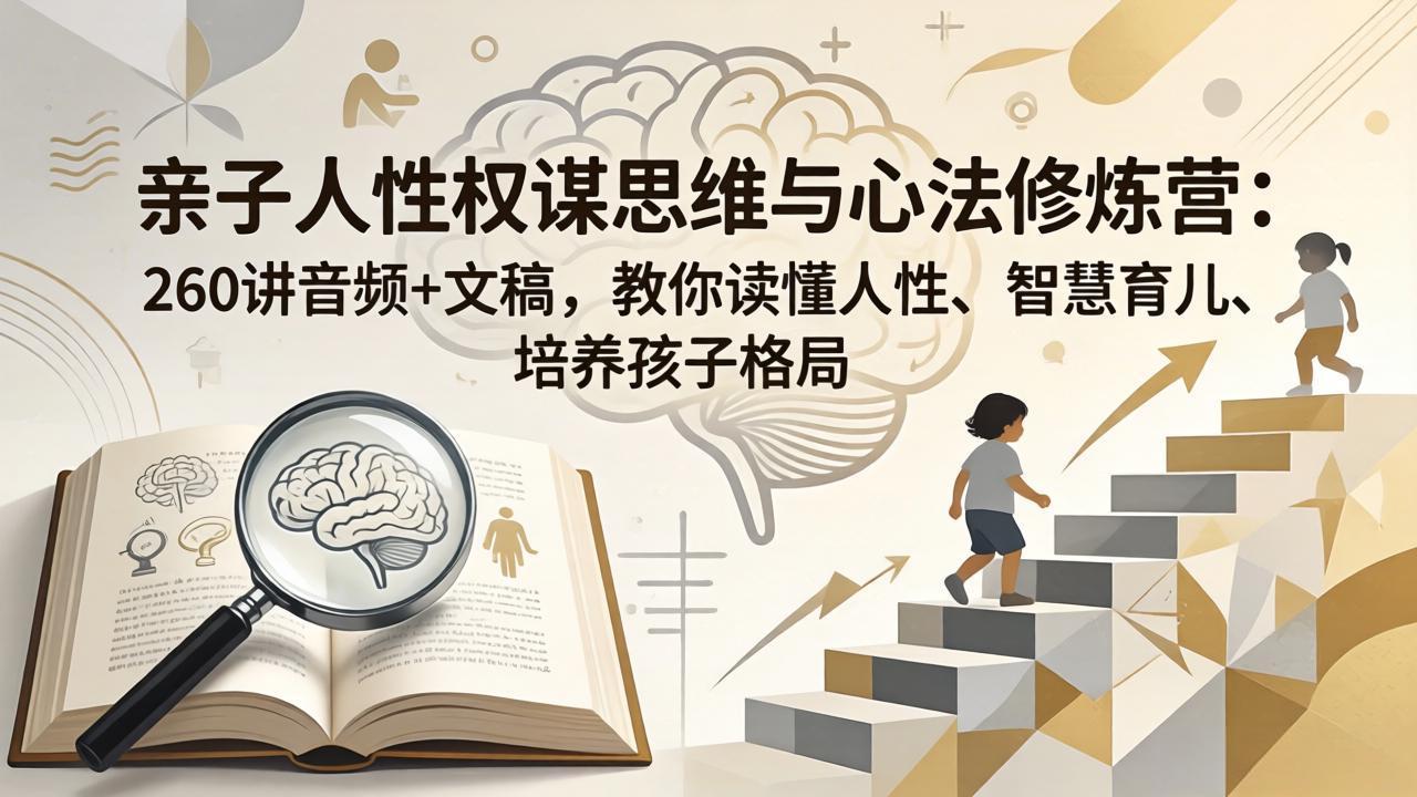 亲子人性权谋思维与心法修炼营：260讲音频+文稿，教你读懂人性、智慧育儿、培养孩子格局-藏宝阁