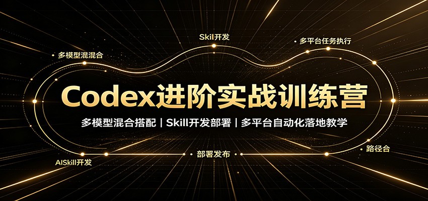 Codex进阶实战训练营：多模型混合搭配，Skill开发部署，多平台自动化落地教学-藏宝阁