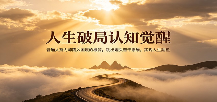 人生破局认知觉醒，普通人努力却陷入困境的根源，跳出埋头苦干思维，实现人生翻盘-藏宝阁