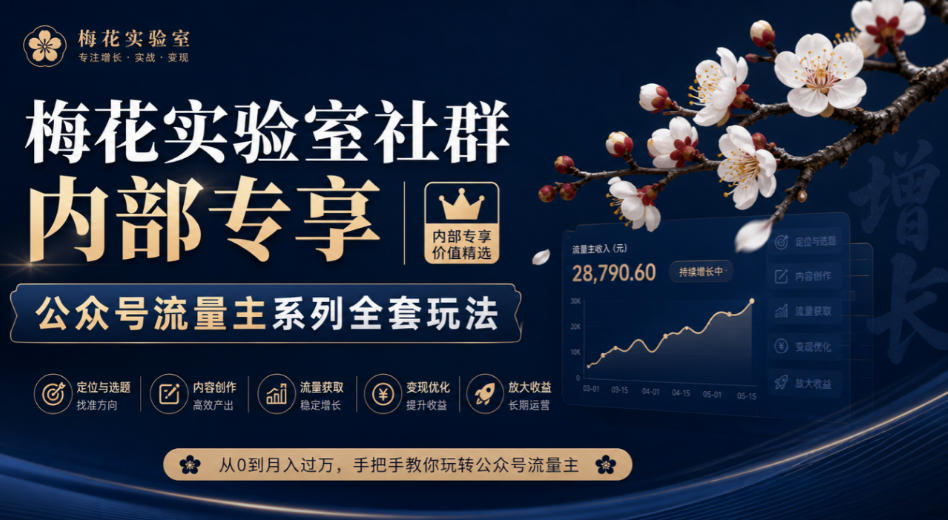 梅花实验室社群内部专享-公众号流量主系列全套玩法-藏宝阁