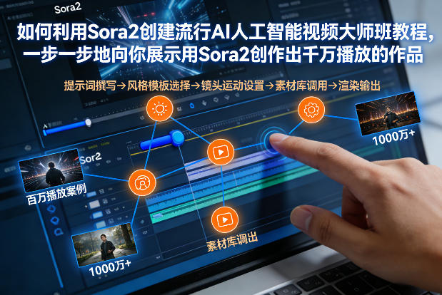 如何利用Sora2创建流行AI人工智能视频大师班，一步一步地向你展示用Sora2创作出千万播放的作品-藏宝阁