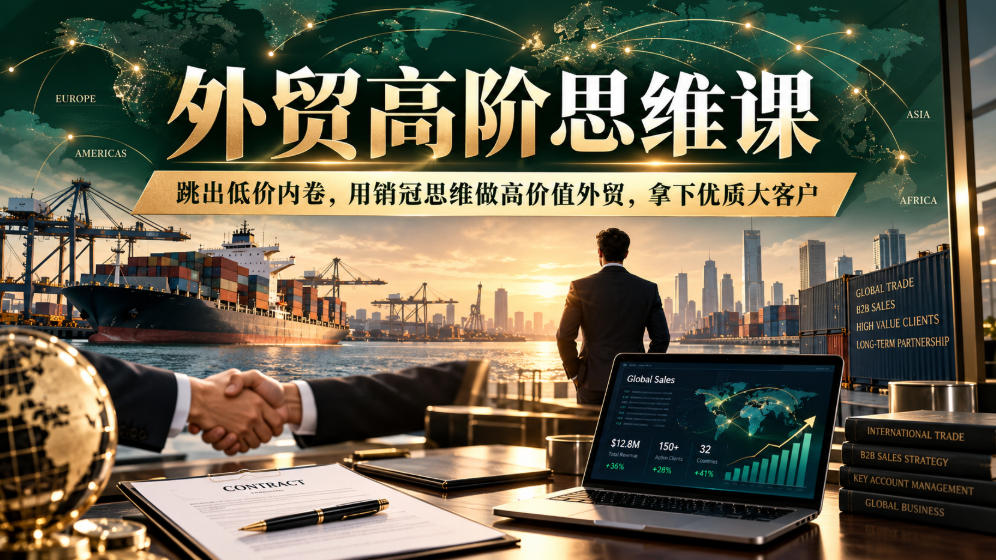 外贸高阶思维课，跳出低价内卷，用销冠思维做高价值外贸，拿下优质大客户-藏宝阁