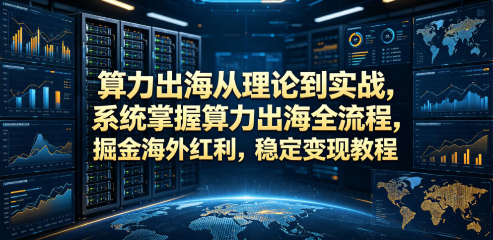算力出海从理论到实战，系统掌握算力出海全流程，掘金海外红利，稳定变现教程-藏宝阁