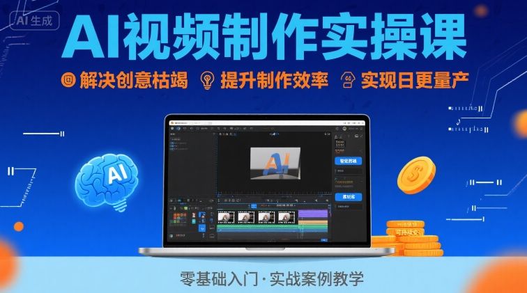 Ai视频制作实操课，解决创意枯竭、效率低下痛点，实现日更量产可持续变现-藏宝阁