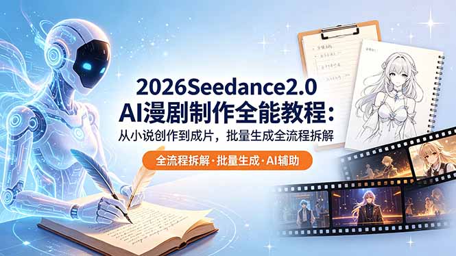2026Seedance2.0 AI制作全能教程：从小说创作到成片，批量生成全流程拆解-藏宝阁