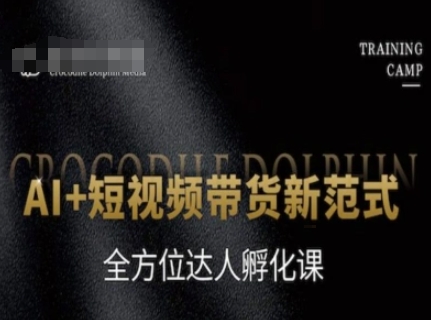 AI+短视频带货新范式，全方位达人孵化课-藏宝阁