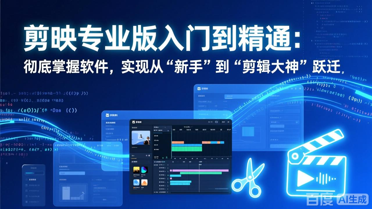 剪映专业版入门到精通：彻底掌握软件，实现从“新手”到“剪辑大神”跃迁-藏宝阁