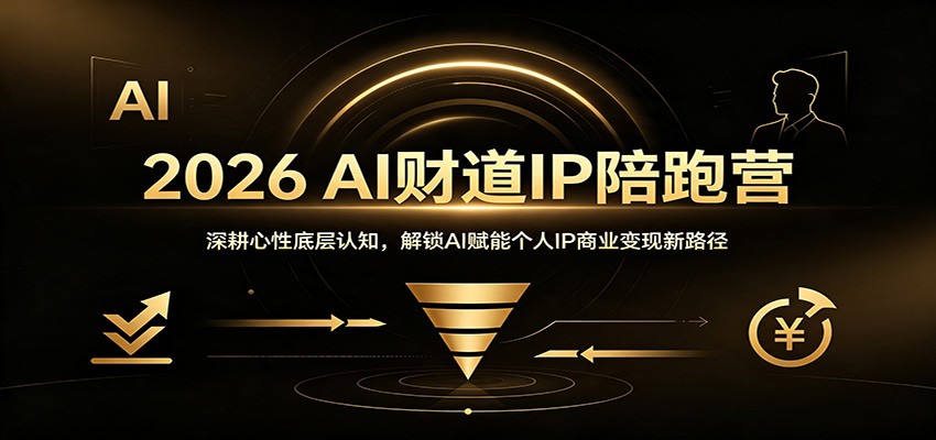 2026 AI财道IP陪跑营：深耕心性底层认知，解锁AI赋能个人IP商业变现新路径-藏宝阁